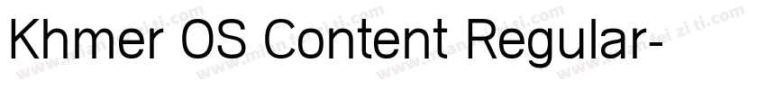 Khmer OS Content Regular字体转换